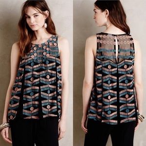 Anthro Akemi & Kin Kalila Sheer Sleeveless Top
